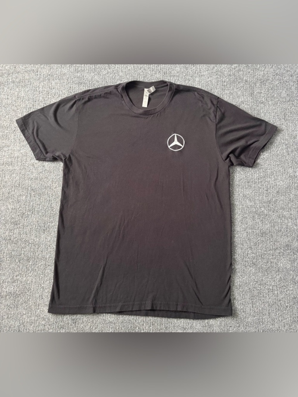 Mercedes Next Level CVC Crew Neck T-shirt, Heathered Black, Large